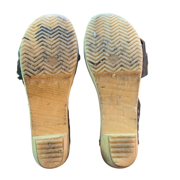 Danish clogs, heeled clog, brown leather, size 35 - Picture 4 of 6